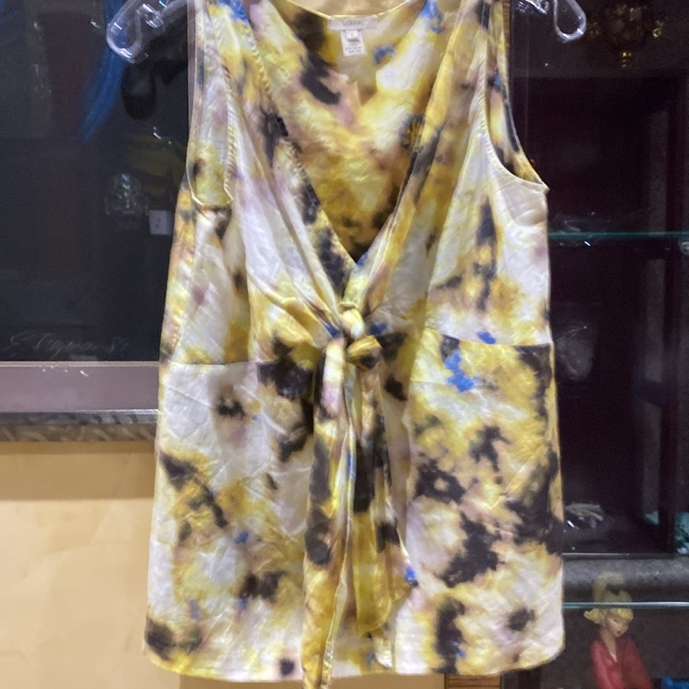 J. Crew Multicolor Cotton/Silk Top